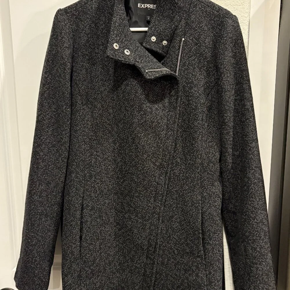 Express Women's Wool Winter Jacket Size Large - Excellent Condition - Picture 10 of 11